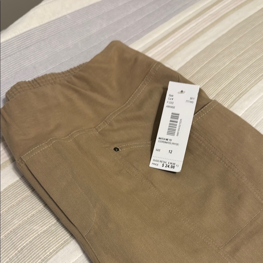 Brand new.  Womens Tan Pants n touch brand